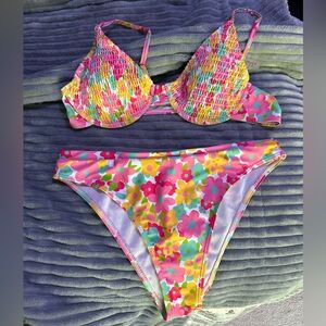 Floral SHEIN high waisted bikini